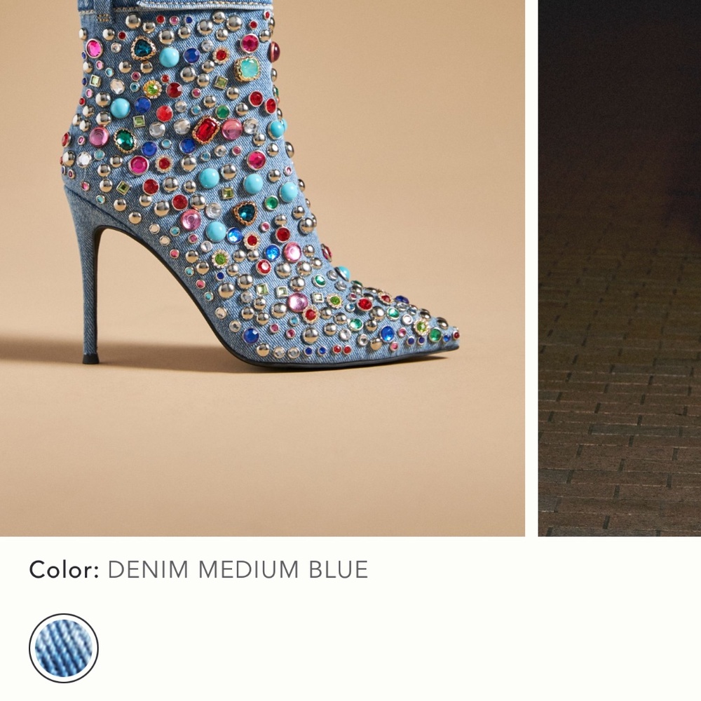 Jeffrey Campbell Blue Denim Boots size 9 NWT - Picture 3 of 10